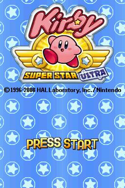 Kirby Super Star Ultra Title Screen